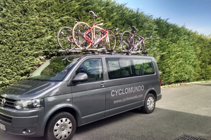 One of our support vans loaded up with bikes in readiness for delivery to your accommodation