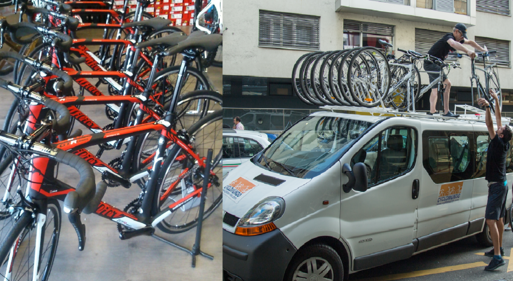 Our service includes delivery of rental bikes in Geneva and the Alps