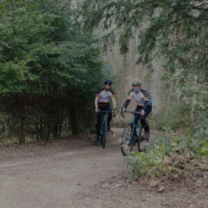 Riders on rental gravel bikes doing a day bike tour