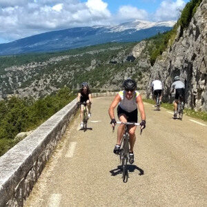 Riding through the Gorges de la Nesque during Cycling Jaunt through Upper Provence de